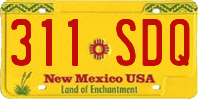NM license plate 311SDQ