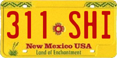 NM license plate 311SHI