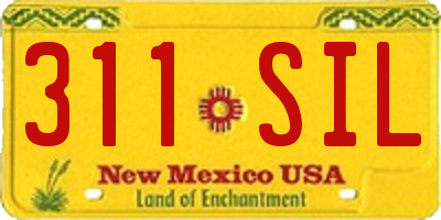 NM license plate 311SIL