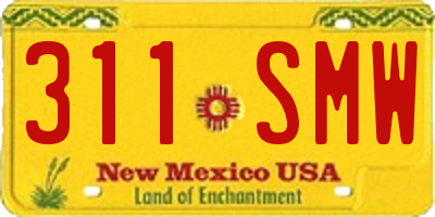 NM license plate 311SMW