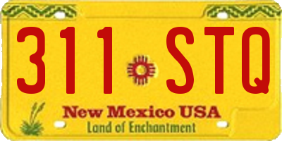 NM license plate 311STQ