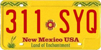 NM license plate 311SYQ