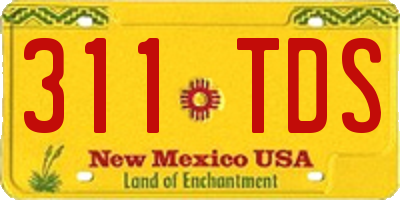 NM license plate 311TDS