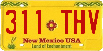 NM license plate 311THV