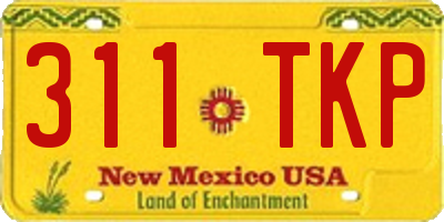NM license plate 311TKP