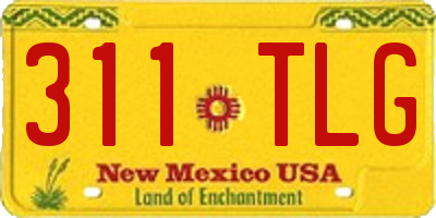 NM license plate 311TLG