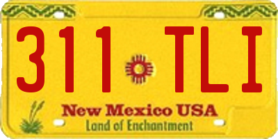NM license plate 311TLI