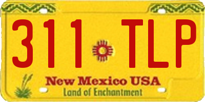 NM license plate 311TLP