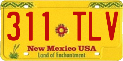 NM license plate 311TLV