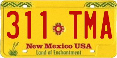 NM license plate 311TMA