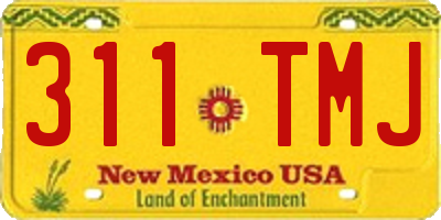 NM license plate 311TMJ