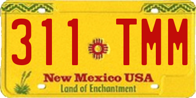 NM license plate 311TMM