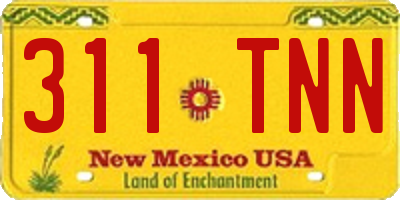 NM license plate 311TNN