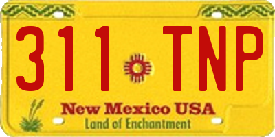 NM license plate 311TNP