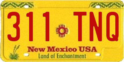 NM license plate 311TNQ