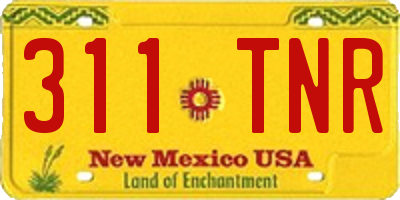 NM license plate 311TNR