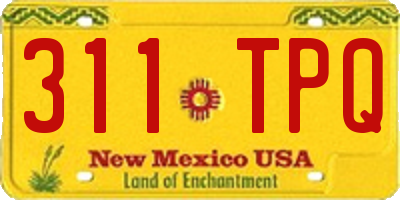 NM license plate 311TPQ