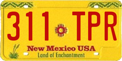 NM license plate 311TPR