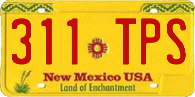 NM license plate 311TPS