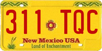 NM license plate 311TQC
