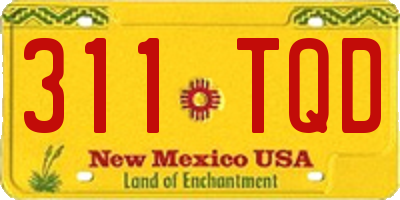 NM license plate 311TQD