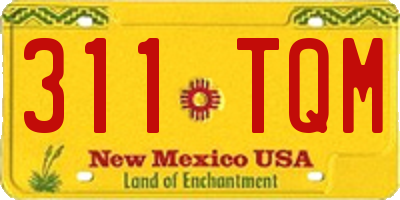 NM license plate 311TQM