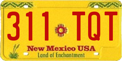 NM license plate 311TQT