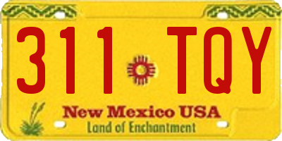 NM license plate 311TQY