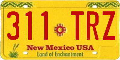 NM license plate 311TRZ