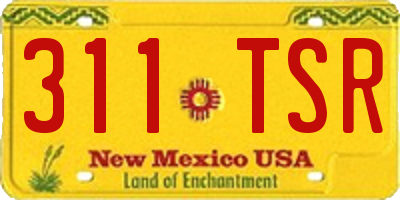 NM license plate 311TSR
