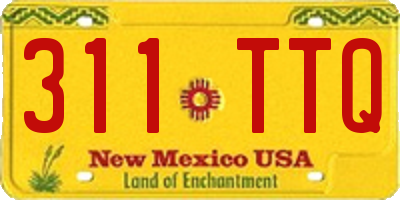 NM license plate 311TTQ