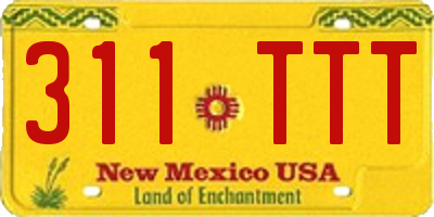 NM license plate 311TTT