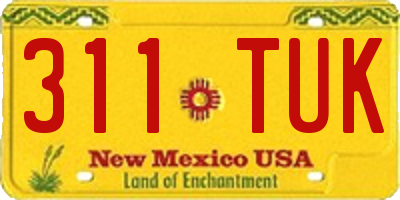 NM license plate 311TUK