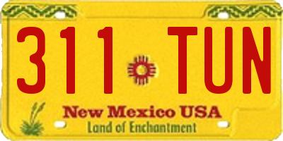 NM license plate 311TUN