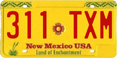 NM license plate 311TXM