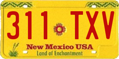 NM license plate 311TXV