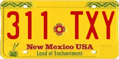 NM license plate 311TXY