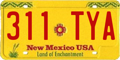 NM license plate 311TYA
