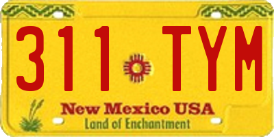 NM license plate 311TYM