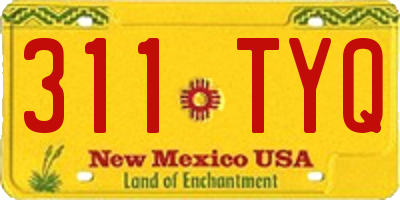 NM license plate 311TYQ
