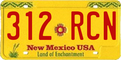 NM license plate 312RCN