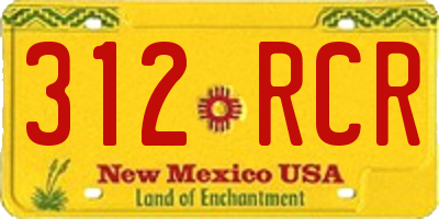 NM license plate 312RCR