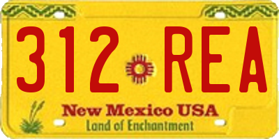NM license plate 312REA