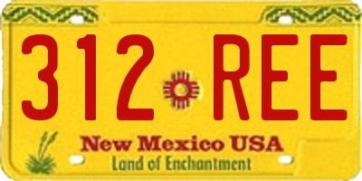 NM license plate 312REE