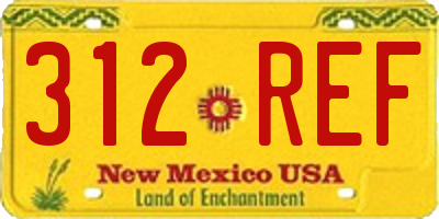 NM license plate 312REF