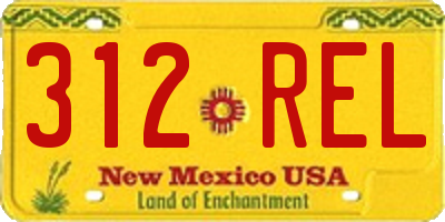 NM license plate 312REL