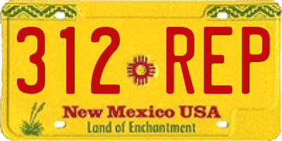 NM license plate 312REP