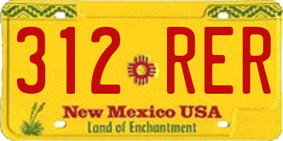 NM license plate 312RER