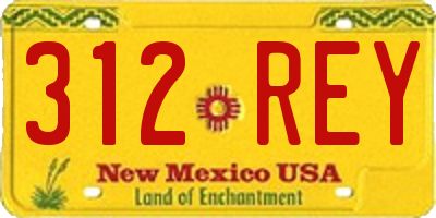 NM license plate 312REY