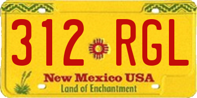 NM license plate 312RGL